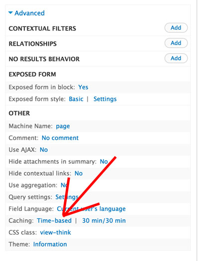 Drupal Views Caching