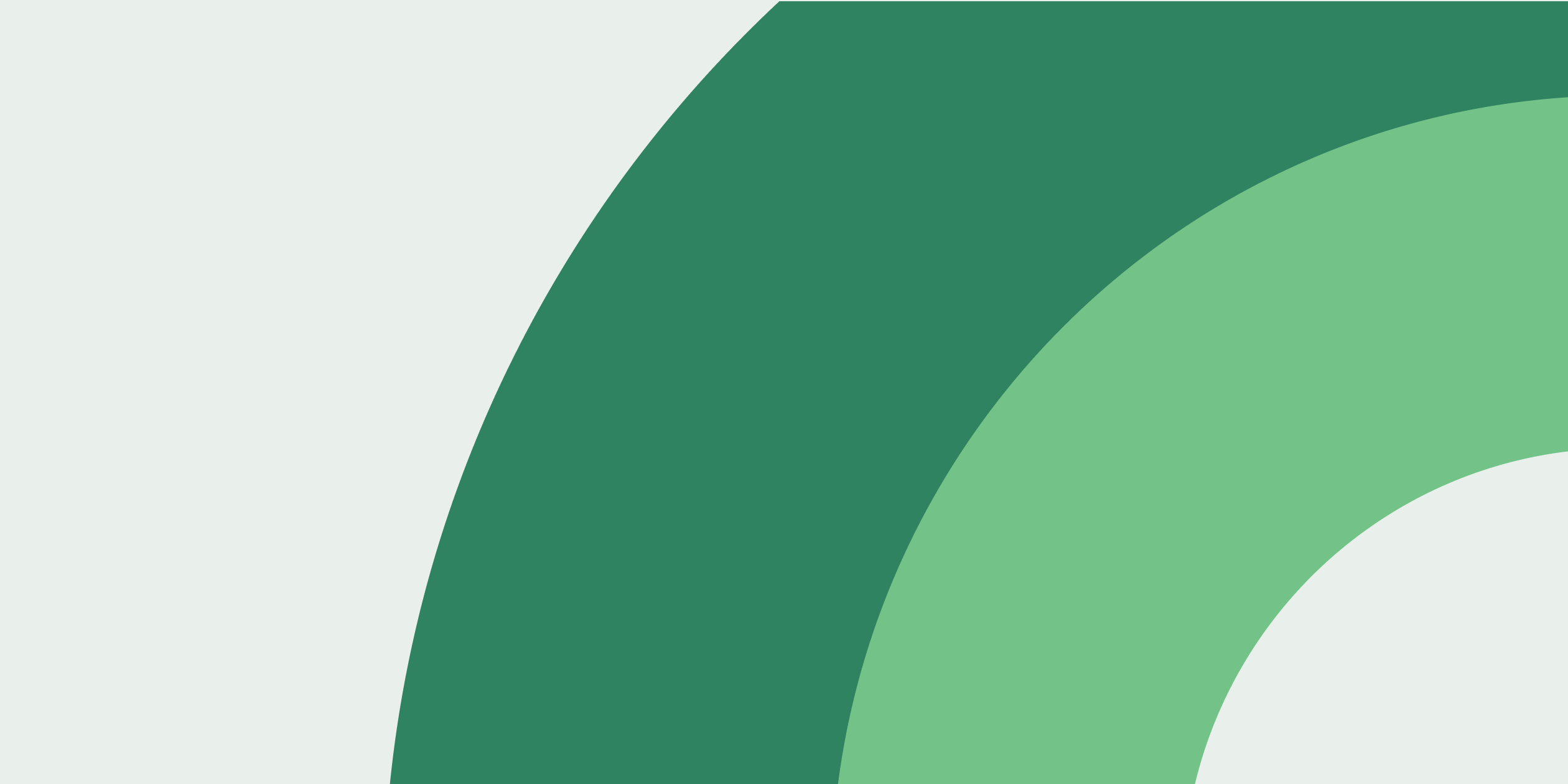 light green background with dark green and middle green arch stretching across