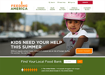 Feeding America Website Sample