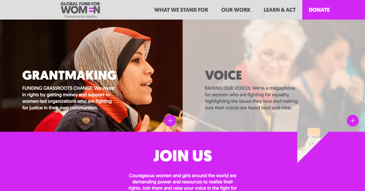 Global Fund For Women Website Sample