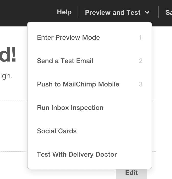 MailChimp RSS Campaign: Preview and Test